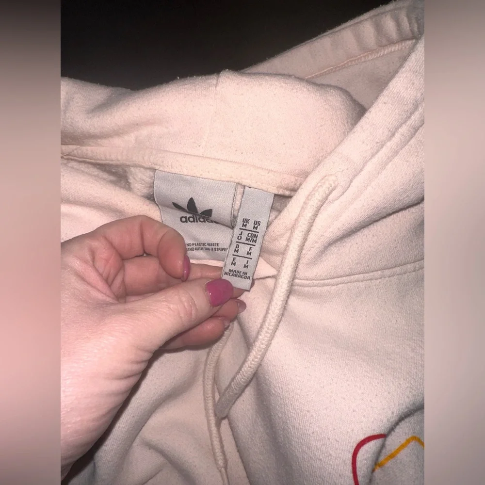 Adidas Size Medium‎ Men's Light Pink Logo Hoodie